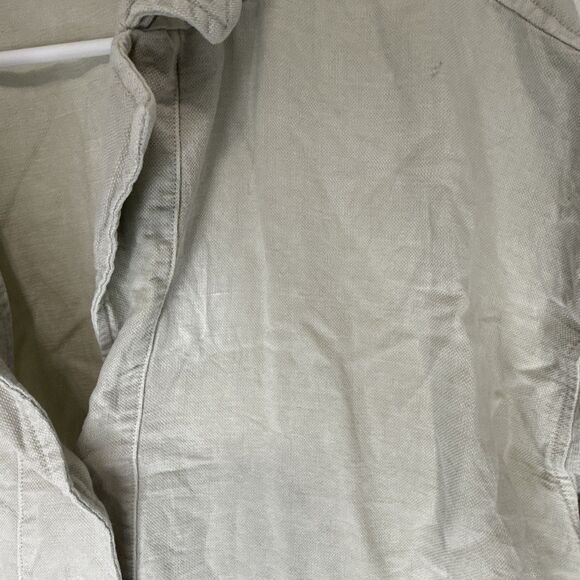 Nicole Miller Linen Top XL Lyocell Green - Picture 3 of 7